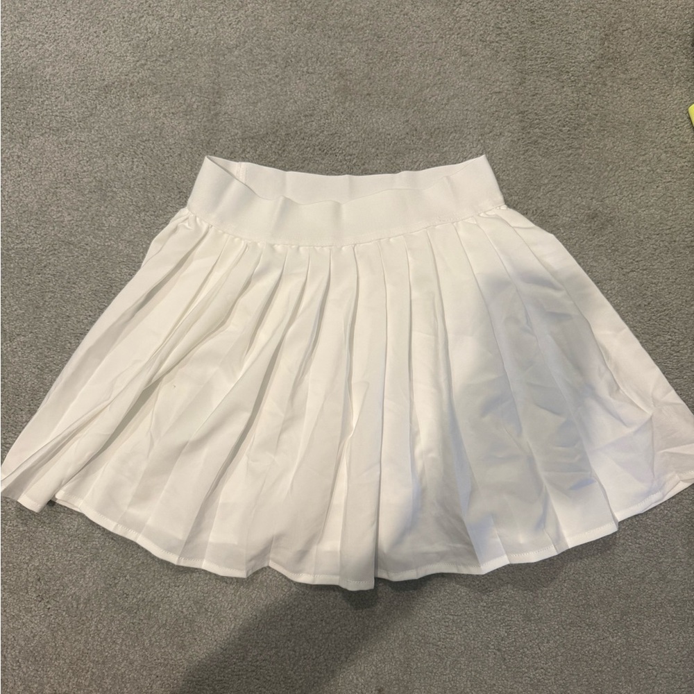 White Pleated Tennis Skirt